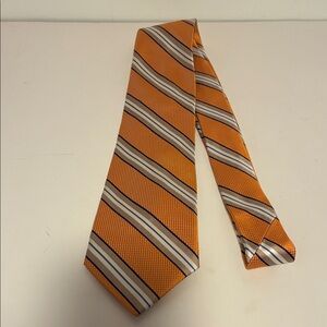 Jos. A. Bank Orange and Blue Striped Tie